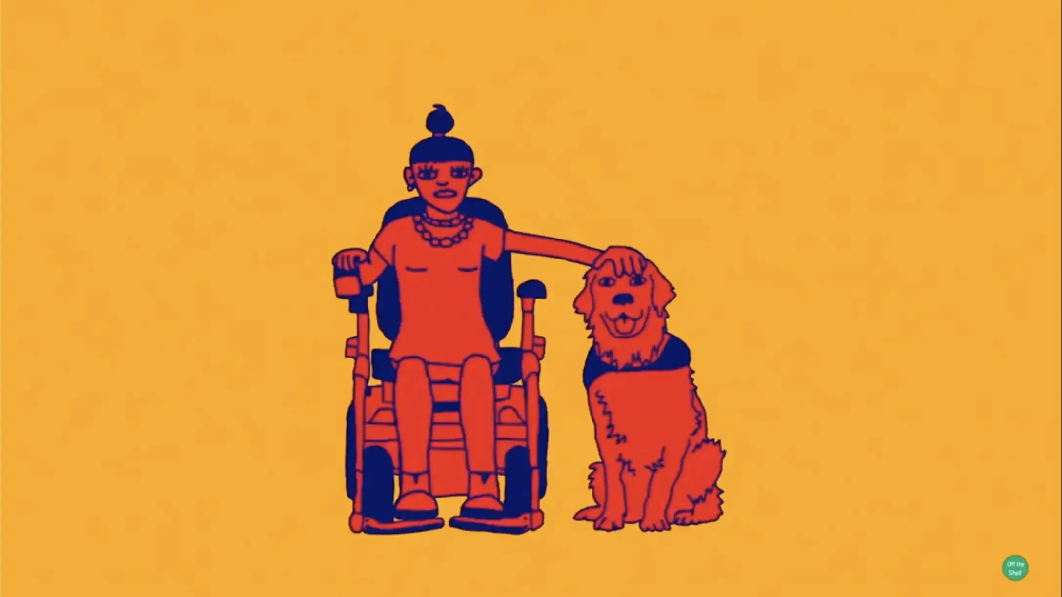 Illustration of a dog and their owner