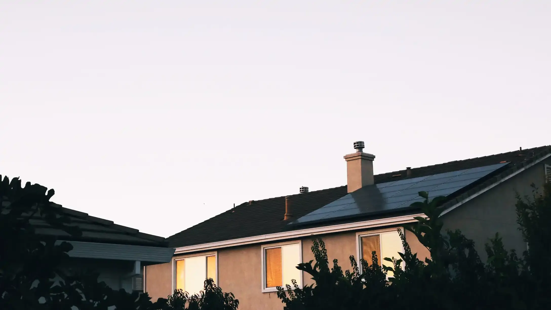 A house with solar panels