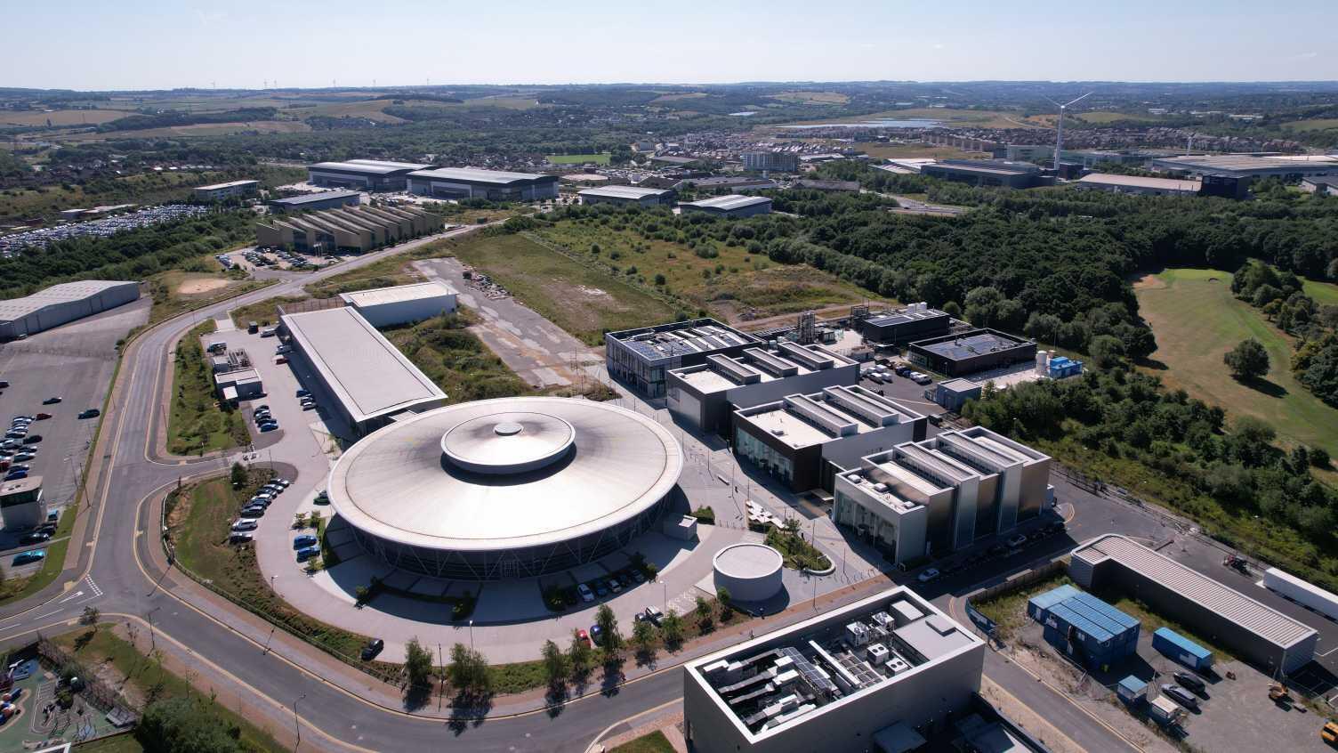 Aerial view of the Advanced Manufacturing Research Centre park