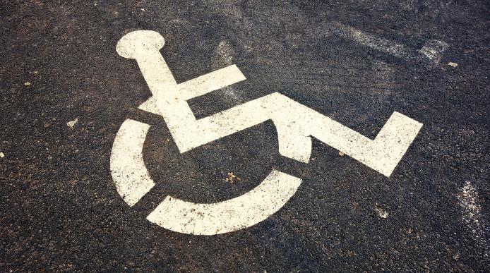 a disabled parking space