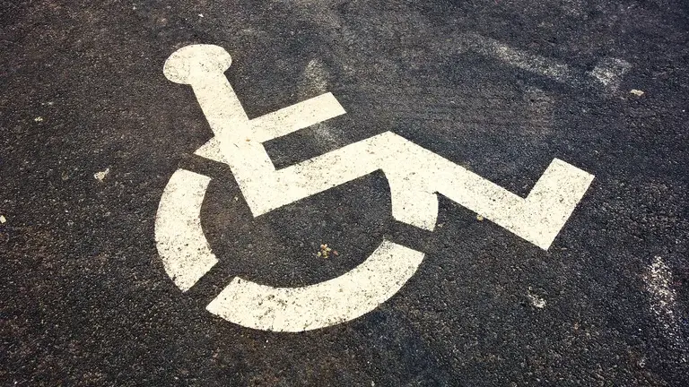 a disabled parking space