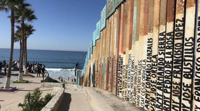 Border wall between Mexico and the US