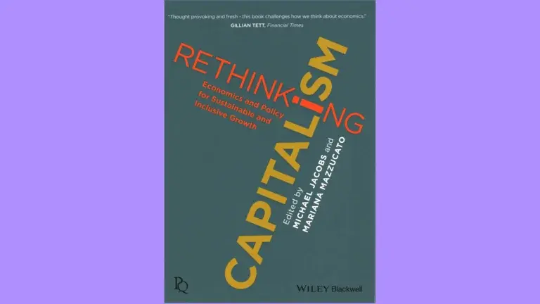 Book jacket for Rethinking Capitalism by Michael Jacobs and Mariana Mazzucato (eds.)