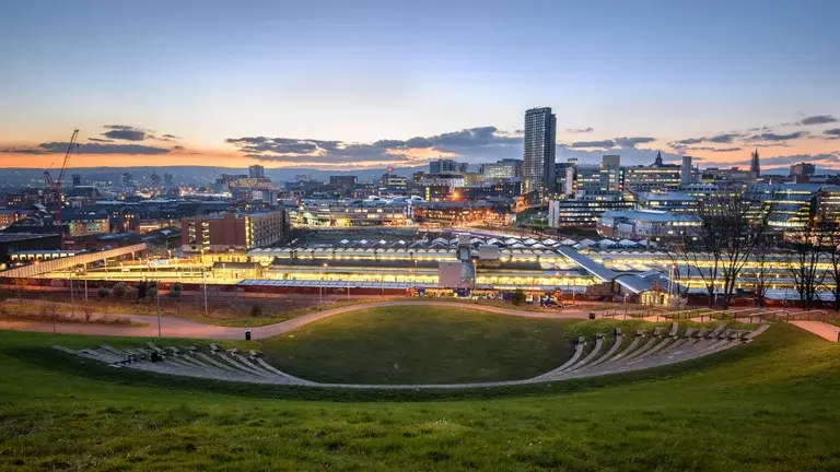 Skyline Sheffield south Yorkshire England UK