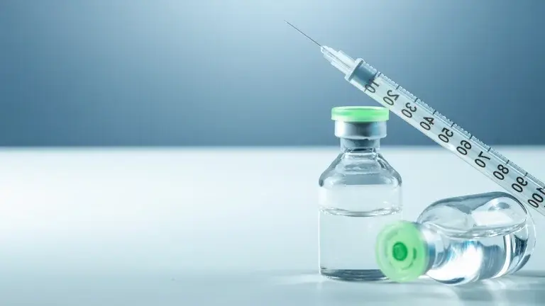 Two bottles of insulin and a needle