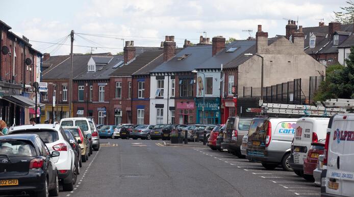 A residential street in Sheffield