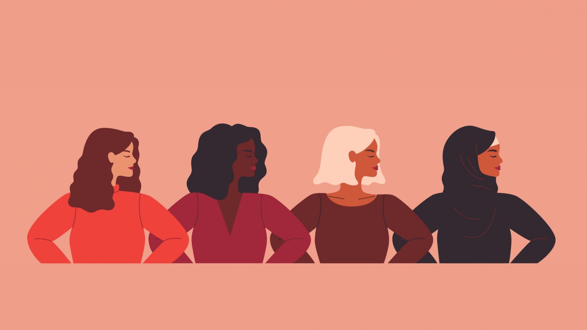 Illustration of women together from around the world