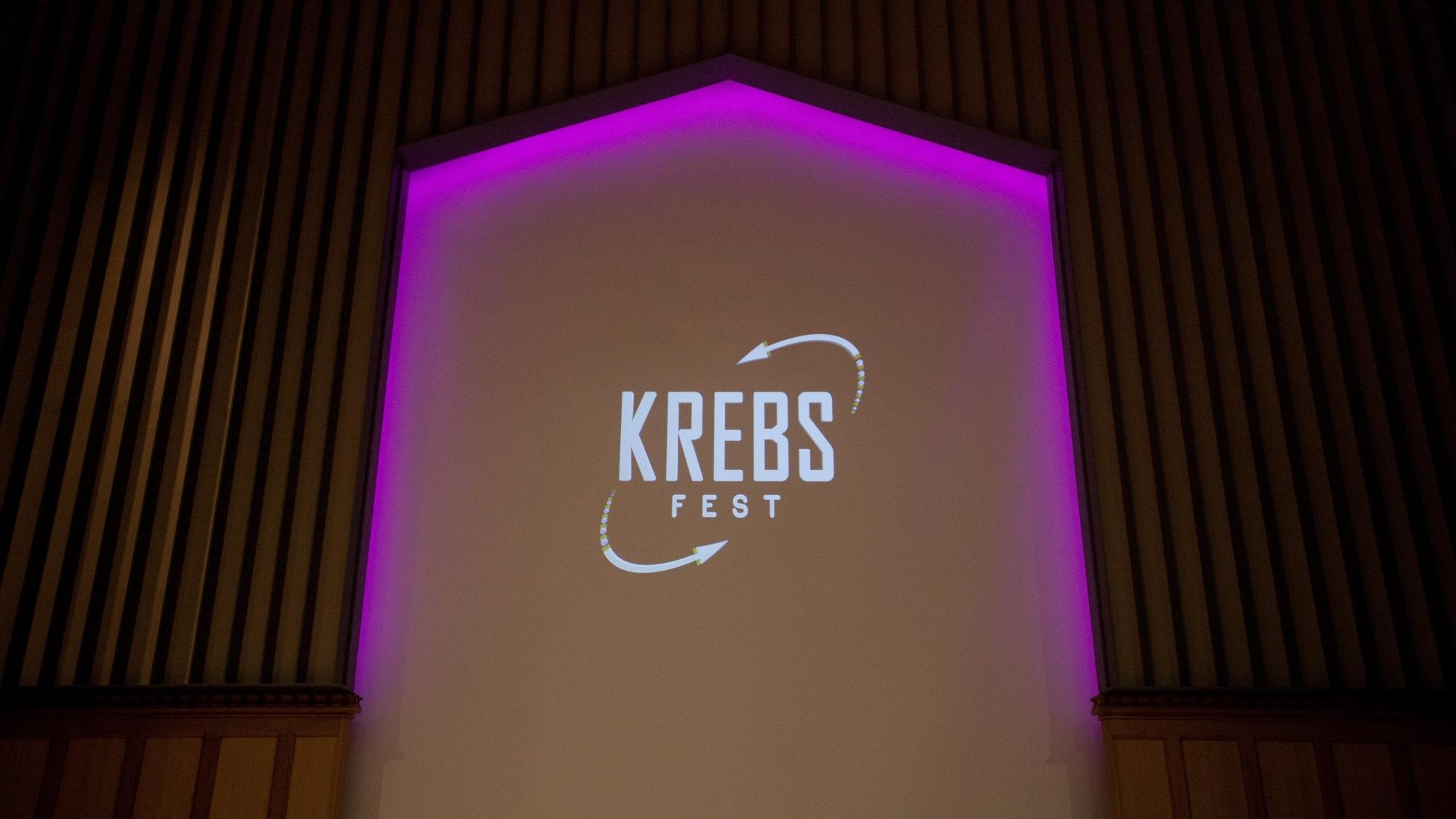 KrebsFest logo projection