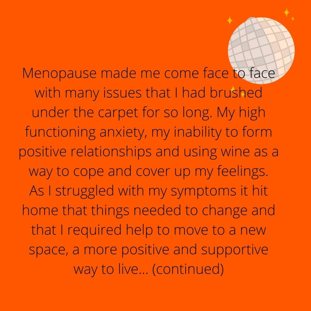 Narrative quote about menopause