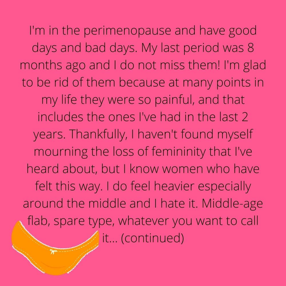 Narrative quote about menopause