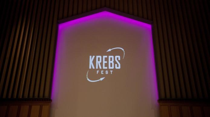 KrebsFest logo projection